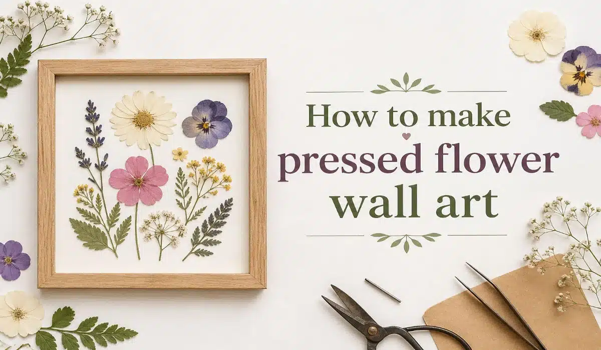 How to make pressed flower wall art