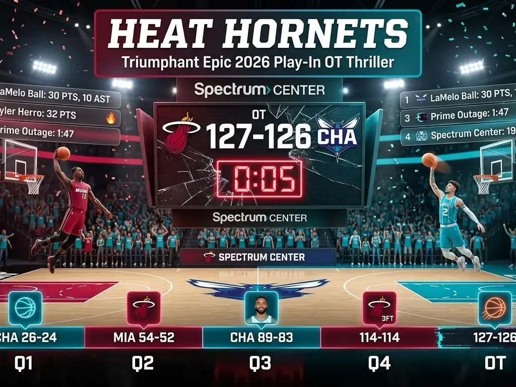 Heat Hornets: Triumphant Epic 2026 Play-In Timeline & Final Score