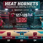 Heat Hornets: Triumphant Epic 2026 Play-In Timeline & Final Score