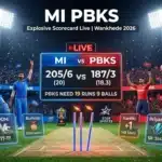 MI PBKS: Explosive Scorecard Live & Match Stats 2026