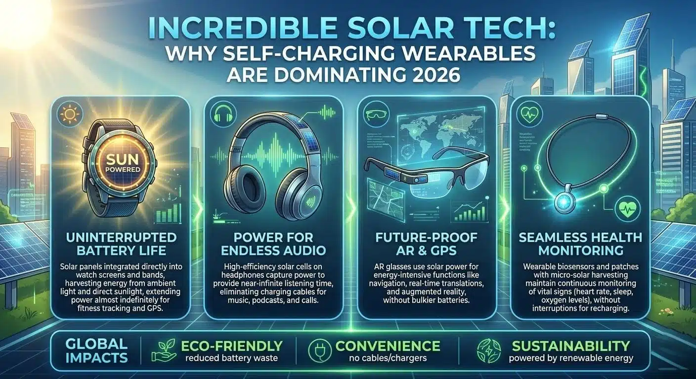 Incredible Solar Tech: Why Self-Charging Wearables are Dominating 2026.