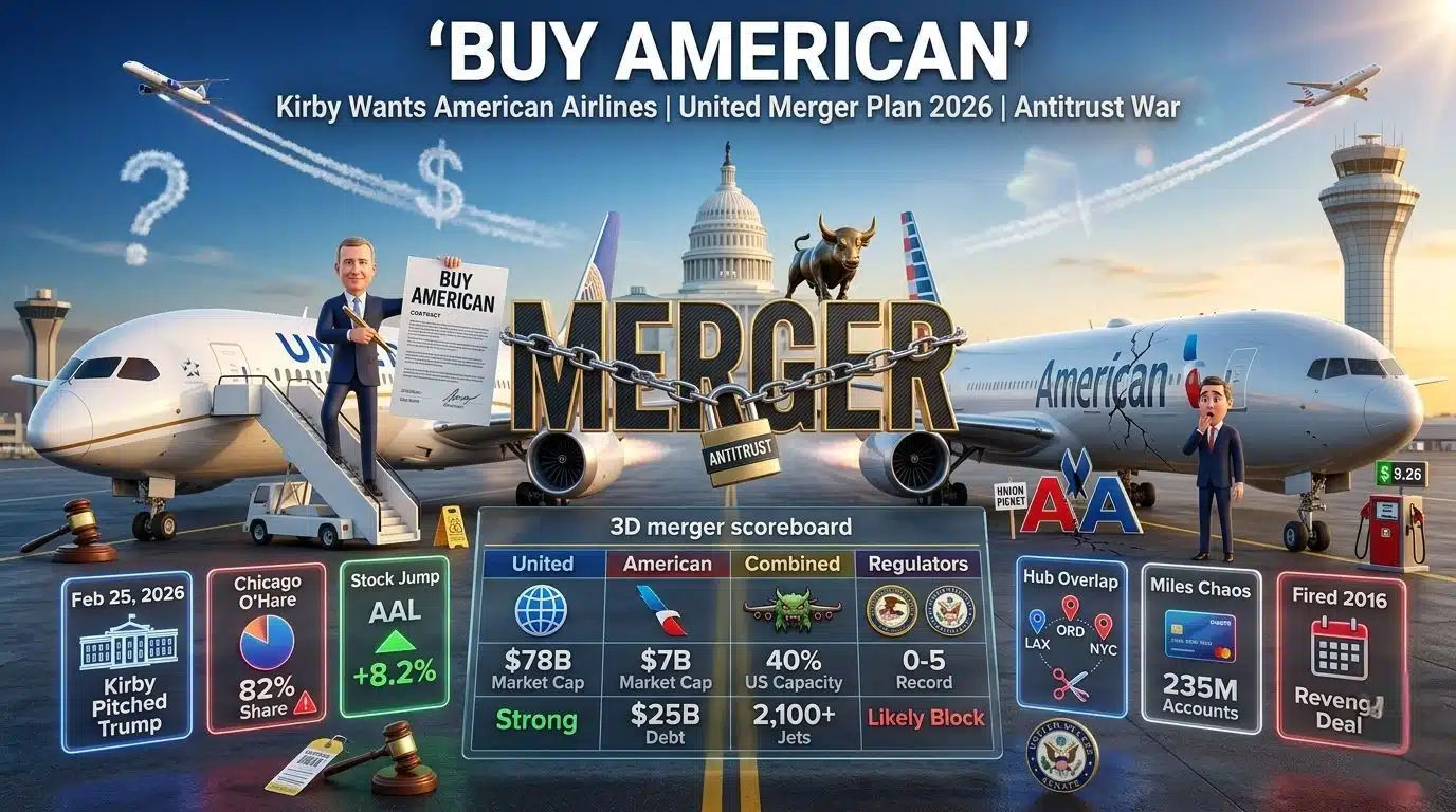 Buy American airlines: Shocking Kirby Plan to Merge United 2026