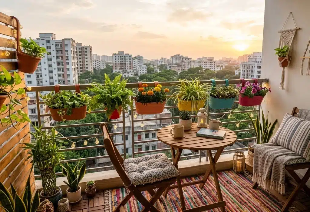 renter-friendly balcony makeover