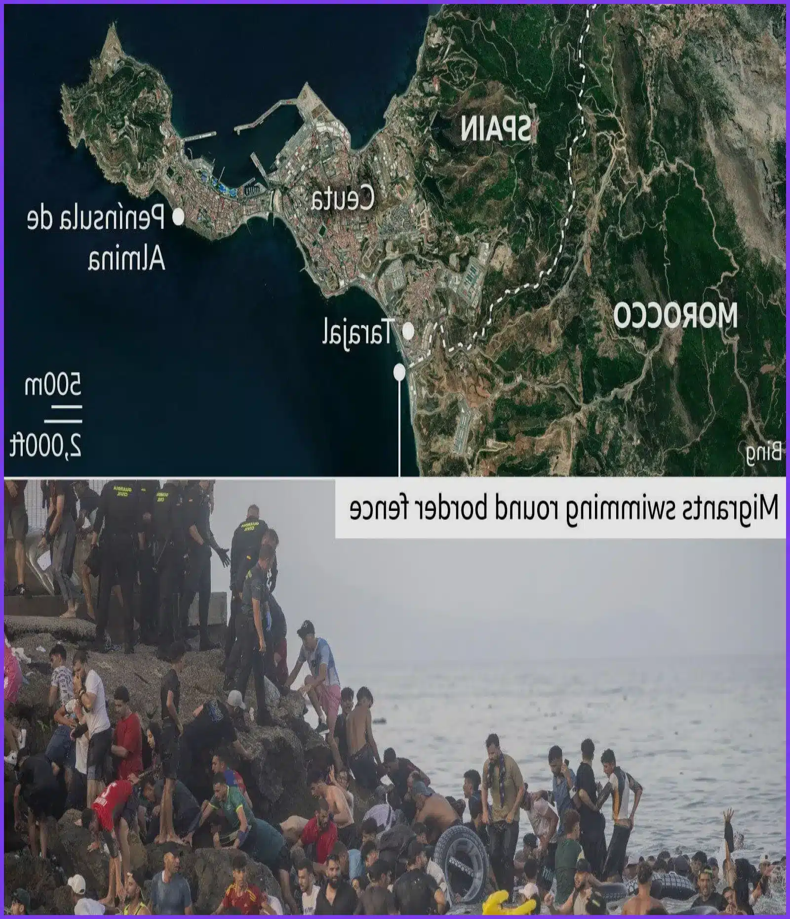 49,000 Migrants Enter Spanish Territory of Ceuta in 24 Hours
