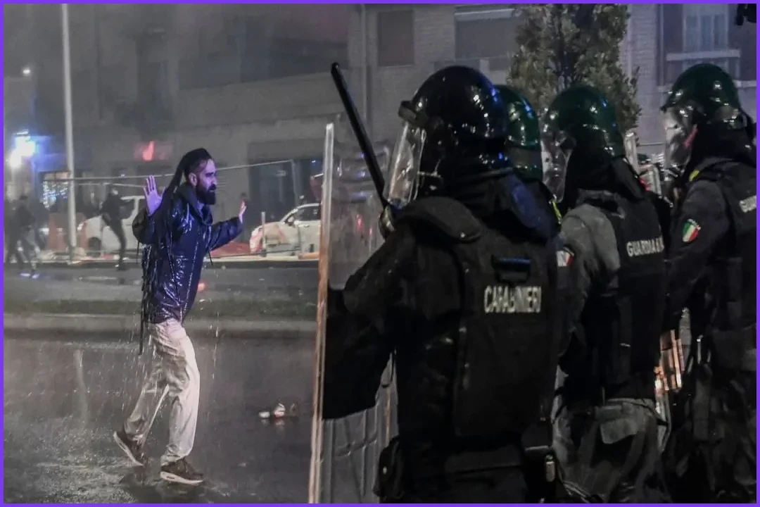 Police Clash with Protesters Across Italy and Spain